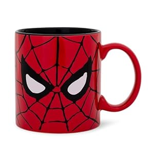 Silver Buffalo Marvel Spider-Man Face Jumbo Ceramic Coffee Mug, 20-Ounces, Red(Pack of 1)