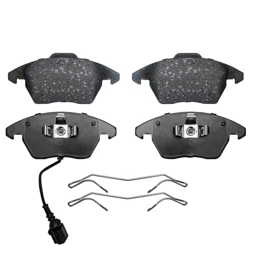 Image of Detroit Axle - Brake Pads for Jetta Beetle Eos Golf Audi A3 Quattro, Front and Rear Ceramic Brake Pads with Hardware Replacement