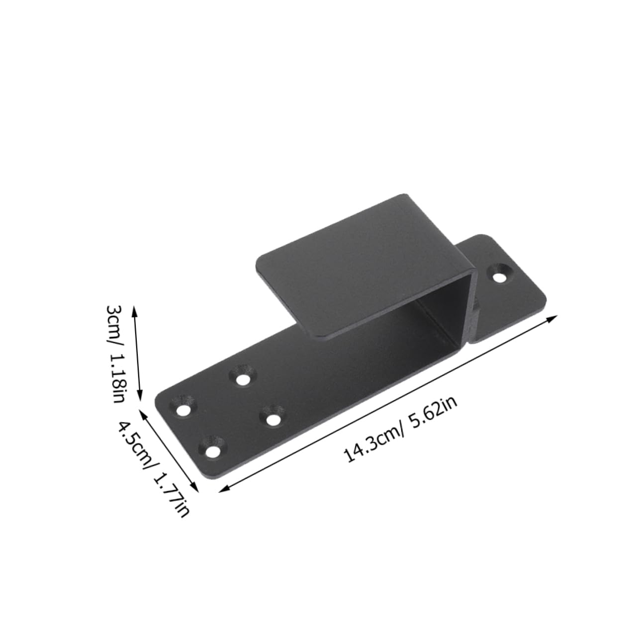 Tofficu Support de Sécurité de Porte en U, Barre de Sécurité pour Porte D’entrée, Acier Noir, Design Épais, Stable et Robuste pour Grange