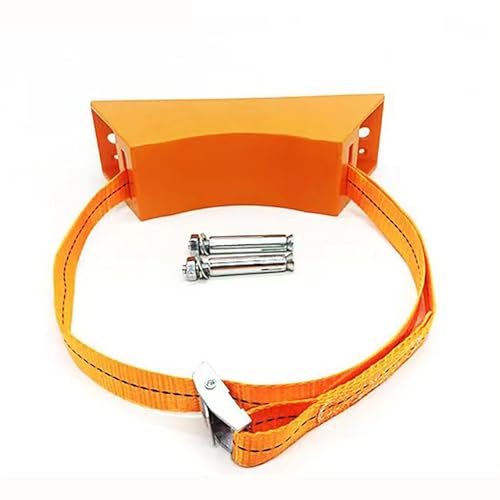 ZIMGOD Oxygen Tank Holder Wall Mount Gas Cylinder Bracket with Safety Belt & 2 Screws, Light Weight Oxygen Bottle Organizer Stand, School Oxygen Tanks Fixed Carrier(Orange)