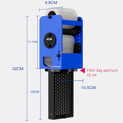 Filtre à tambour Smart Aquarium avec contrôle d'application, rouleau polaire automatique pour réservoir d'eau salée, système d'auto-nettoyage avec capteur, kit de tapis de filtre suspendu facile, rédu