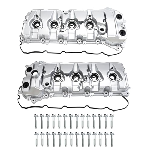 23B25 - Engine Valve Covers Replacement - 2022 Ford Mustang GT 500 & 2023 F-150 Raptor R 5 MITZONE Aluminum Valve Cover Set Compatible with Ford 2015-2021 5.2L Engines 2011-2017 5.0L Engines Left driver side and Right passenger side