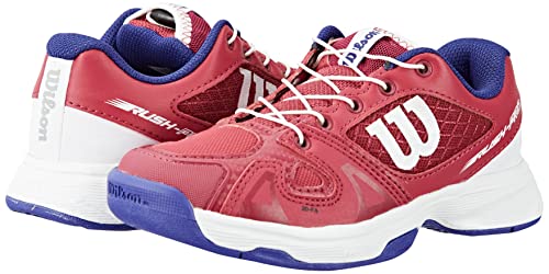 Wilson Mädchen Tennisschuhe, RUSH PRO JR QL, Pink/Weiß/Blau, 28, Für alle Bodenbeläge, Alle Spielertypen, WRS327900E105