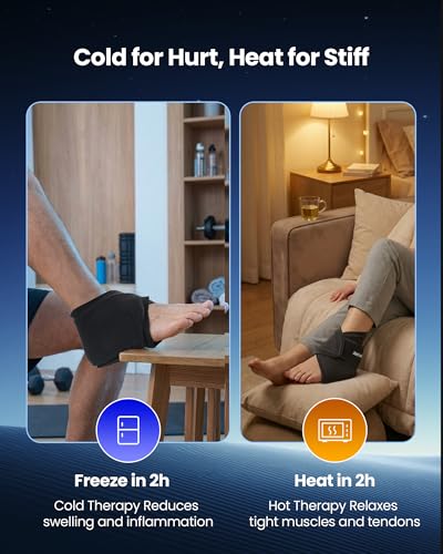 Image of Heel Plantar Fasciitis ice Pack with 2-Layer Cooling Gel for 30-Min Cold Therapy, Ankle Foot Reusable Ice Pack Wrap for Achilles Tendonitis, Sprained Ankles, Swelling, Foot Pain Relief (2, PRO)