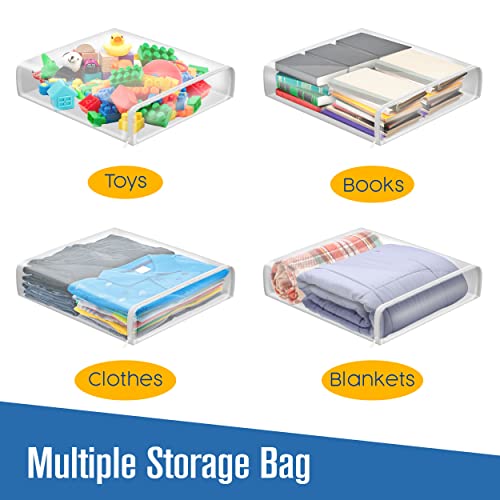 Houseables BVS-CL-1815 Plastic Storage Bags For Clothes, Clear Zippered Storage Bags, 18X15", 5 Pack, Vinyl Sweater Storage Bags Moth Proof thumb #3