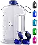 AQUAFIT Half Gallon Water Bottle with Straw Half Gallon Water Jug Motivational Water Bottle 64 Ounce...