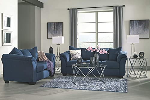 Signature Design By Ashley Darcy Casual Plush Sofa, Dark Blue #TOP6