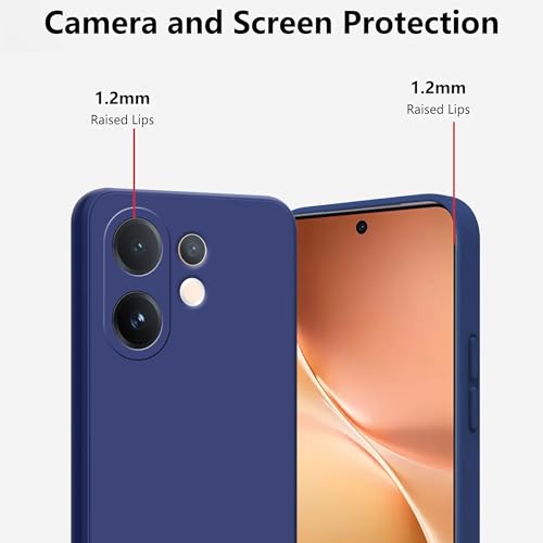 Image of SBMS Silicone Back Cover Case for Vivo V60 5G /V60e 5G /T4 Pro 5G | Soft Micro-Fibre Lining Inside | Camera Protection Bump | Shockproof Back Cover Case for Vivo V60 5G (Candy Cloth Blue)