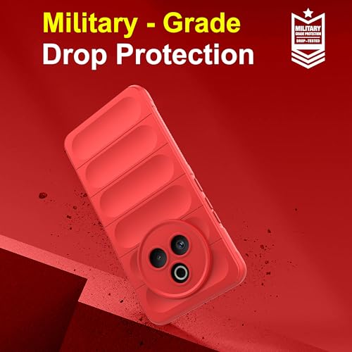 Image of Zapcase Back Case Cover for Realme P3 Pro 5G | Compatible for Realme P3 Pro 5G Back Cover | Liquid Silicon Magic Case with Camera Protection | Red