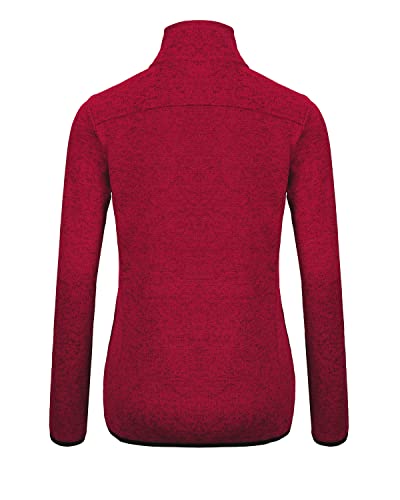 Image of Dolcevida Women's Long Sleeve Sweater Fleece Zip Up Speckled Jacket with Pockets