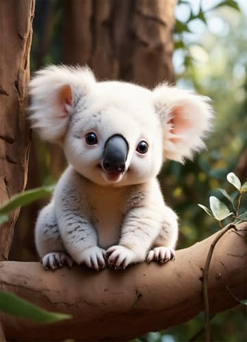 Puzzle 100 Piezas Koala de la Rama de la Jungla | Puzzles Adultos | para Toda La Familia |40x28 cm | Entretenimiento Creativo Rompecabezas Adultos Regalo