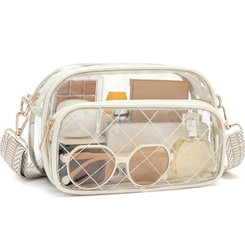 NEOREAL Clear Bag for Stadium Events Transparent Bags Crossbody Small Purse for Women Girls for Concerts Sports Approved