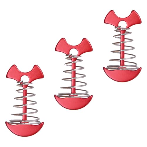 Levemolo 3 Stück Fischgräten Zeltnägel mit Federhaken Bodenanker aus Korrosionsbeständigem Stahl Zeltzubehör für Camping Stege und Terrassen