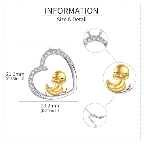 URONE Black Cat/Pig/Penguin/Mama Bear/Fox/Axolotl/Otter/Hippo/Bunny/Hamster Necklace 925 Sterling Silver Animal Necklace Cute Animal Jewelry Gifts for Women Girls4