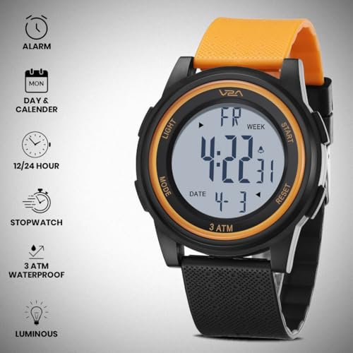 Image of V2A Nova X 2810 Digital Watch for Kids & Teens | Large Easy-Read Display | Alarm Stopwatch Backlight | TPU Sport Strap | 30M Water Resistant | Boys Girls Everyday Watch