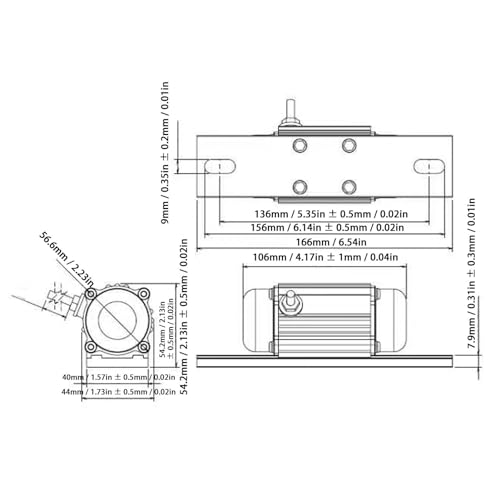 Motor de vibración para hormigón IP65 impermeable de aleación de aluminio 30W 3