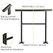 VEVOR Black Powder Coated Aluminum Handrail for Outdoor Steps, 3-4 Steps, 48 x 35.5in, 165lbs Weight Capacity