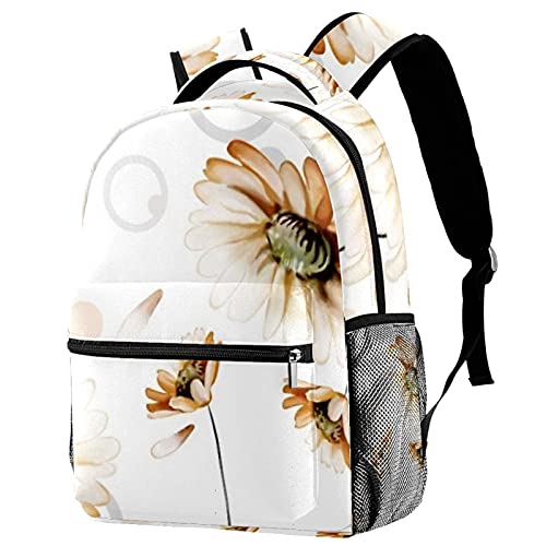 Sac à dos femme bleu clair à fleurs grand volume pour un transport confortable