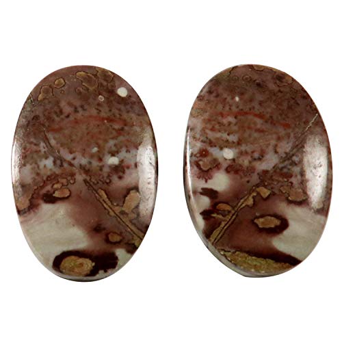 Cabochons ovales en jaspe grain de café 30,9 ct pour création de bijoux d'exception