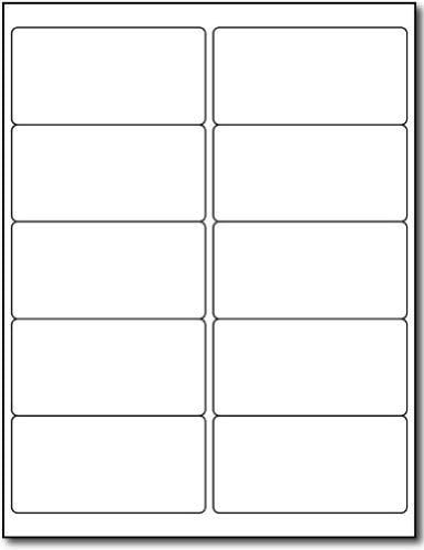 2" X 4" self adhesive REMOVABLE Mailing labels, - 10 labels per sheet - compatible with 5163, 5263, 5523, 5963, 5978, 8163, 8463, 8663 layout, 100 sheets/ 1,000 labels per pack