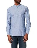 bequemes Langarmshirt JACK & JONES Herren JPRBLASUMMER Band Tunic Shirt L/S STS Langarmshirt, Faded Denim, XL