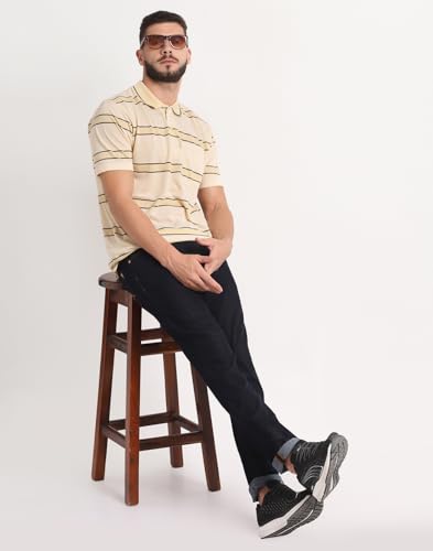 Image of INKKR Highflay Striped Men Regular Fit Polo Neck T-Shirt Combo