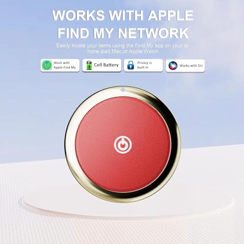 Tracker Finder Works for Apple Find My (iOS Only) GPS Tracker for Luggage Keys Backpack (Red, 1Pack) — view 2