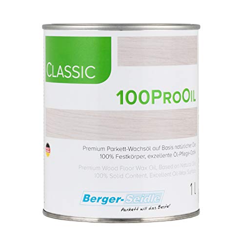 Berger-Seidle Parkett Pflege Wachs/Öl, Tiefenimprägnierung “Classic 100Pro Oil”, 125ml, 1L oder 5 Liter Gebinde (1 Liter) Cover
