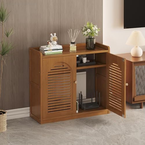 Freestanding Storage Cabinet with Shelves for Home, Office, and Cable Management - Stylish Organizer for Living Room, Kitchen, and Bedroom Space Saving Solution