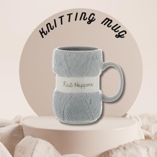 Miniatura 2 de Boxer Gifts Taza de regalo de punto para tejedores - Knit Happens - Diseño de hilo - Regalo divertido para ella