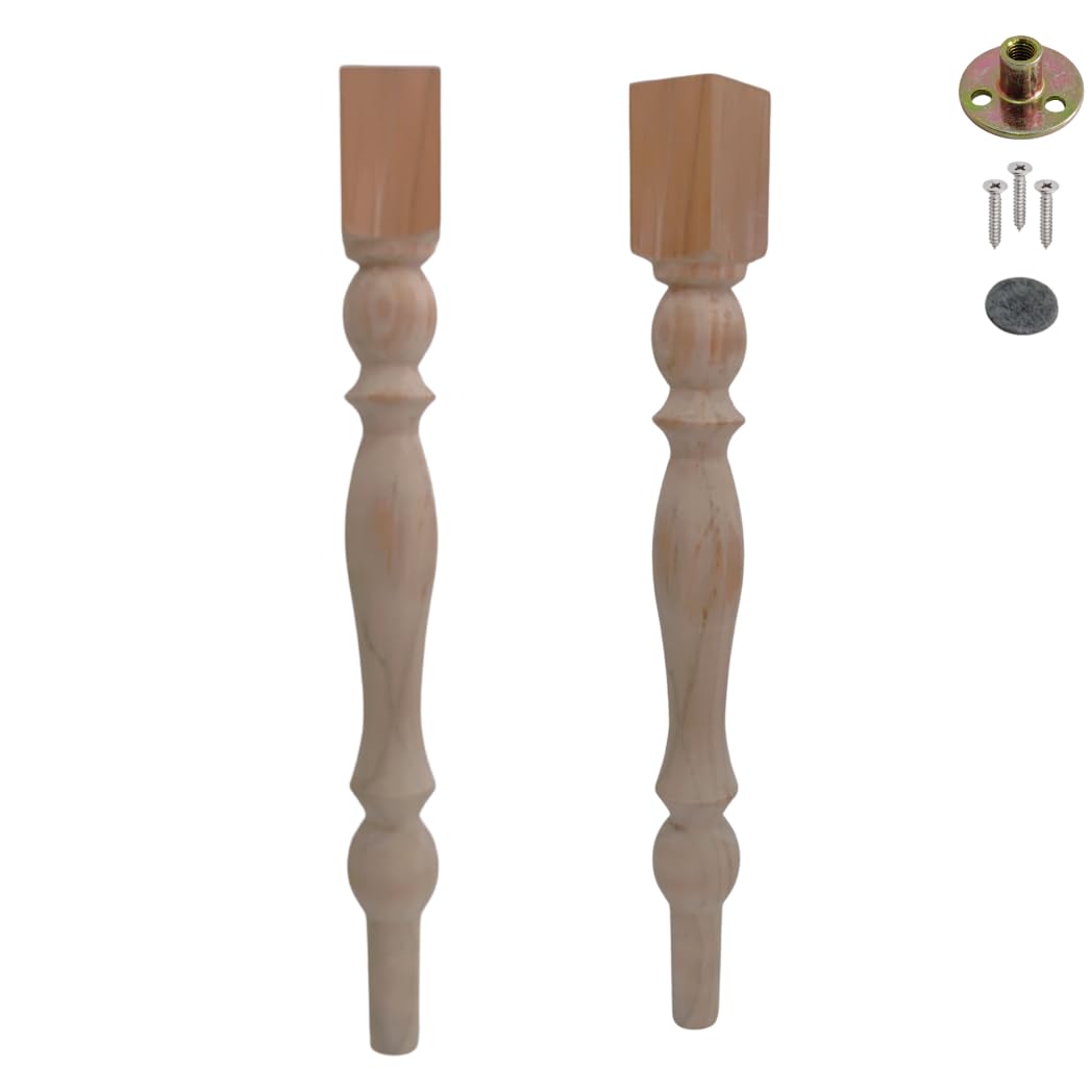 Wooden Table Leg and Furniture Leg (18 inch) Wooden Legs for Table, Side Table Legs Sanded Finish (18 Inch)-image-34