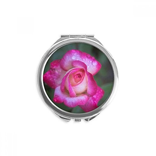 Miroir de maquillage compact rose pour corriger les imperfections n'importe où sans encombrement