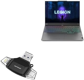 BoxWave Smart Gadget Compatible with Lenovo Slim 7i (RTX 4070) - AllReader SD Card Reader, microSD Card Reader SD Compact USB - Jet Black