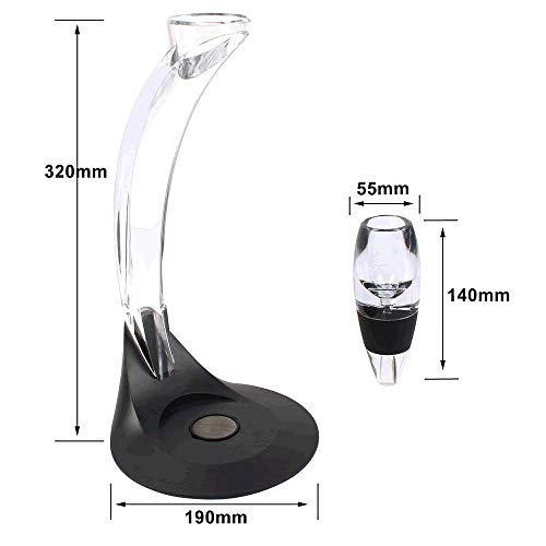 Decanter de Vinho aerador Magic Deluxe 5 peças CBR03518 - Commerce Brasil