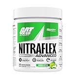 GAT Clinically Tested Nitraflex, Testosterone Enhancing Pre Workout, Green Apple,300 Gram