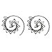 Pendientes espiral hippie Plata de Ley - Pendientes Boho Chic