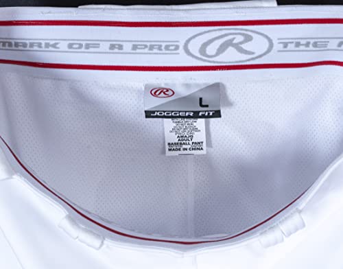 Jogger Style Baseball Pant | Solid | Adut X-Large | White #TOP6