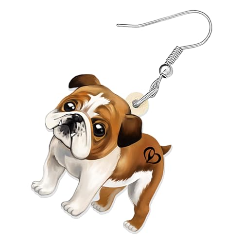 BONSNY Acrylic Dangling Novelty Fun Adorable Cute Dog Breeds Pets Earrings Hypoallergenic Designer Jewelry Gifts For Women4