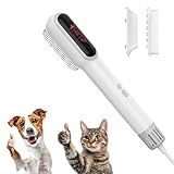 2 in 1 Portable Pet Hair Dryer for Dogs, LED Screen, NTC Smart Temperature Adjustment, Less Noise, 106000 High Rotating Speed Grooming Brush for Travel Camping
