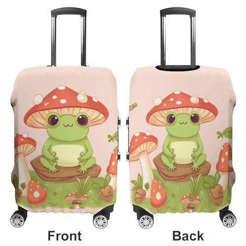 Carry on Luggage Cover Cute Frogs And Mushrooms Suitcase Covers for Luggages Tsa Approved Travel Luggage Sleeve Protector Elastic Suitcase Protector Anti-Scratch Washable Fits 19-30 Inch Case -XL3