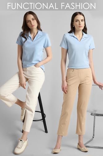 Image of Van Heusen Women's Solid Regular Fit T-Shirt
