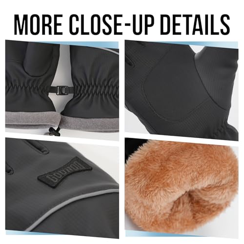 Image of GOUNOD Winter Gloves for Women Men, Thermal Insulated Waterproof Windproof Cold Weather Gloves, Touch Screen Compatible, Non-Slip Grip for Running, Driving, Cycling, Hiking