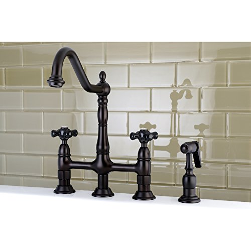 Kingston Brass KS1275PKXBS Duchess 8 inch Centerset Kitchen Faucet with Brass Sprayer, 8-3/4 inch In Spout Reach, Oil Rubbed Bronze by Kingston Brass - Image 3