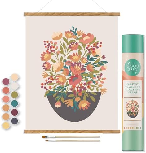 The Good Seed Co Paint by Number Kit for Adults on Canvas with Wo...