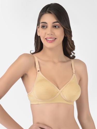 Image of Softline Women's Cotton Rich Wire-Free Non-Padded Molded Bra Combo | Full Coverage & Breathable Comfort | Lightweight, Skin-Friendly Everyday Wear (Pack of 2)