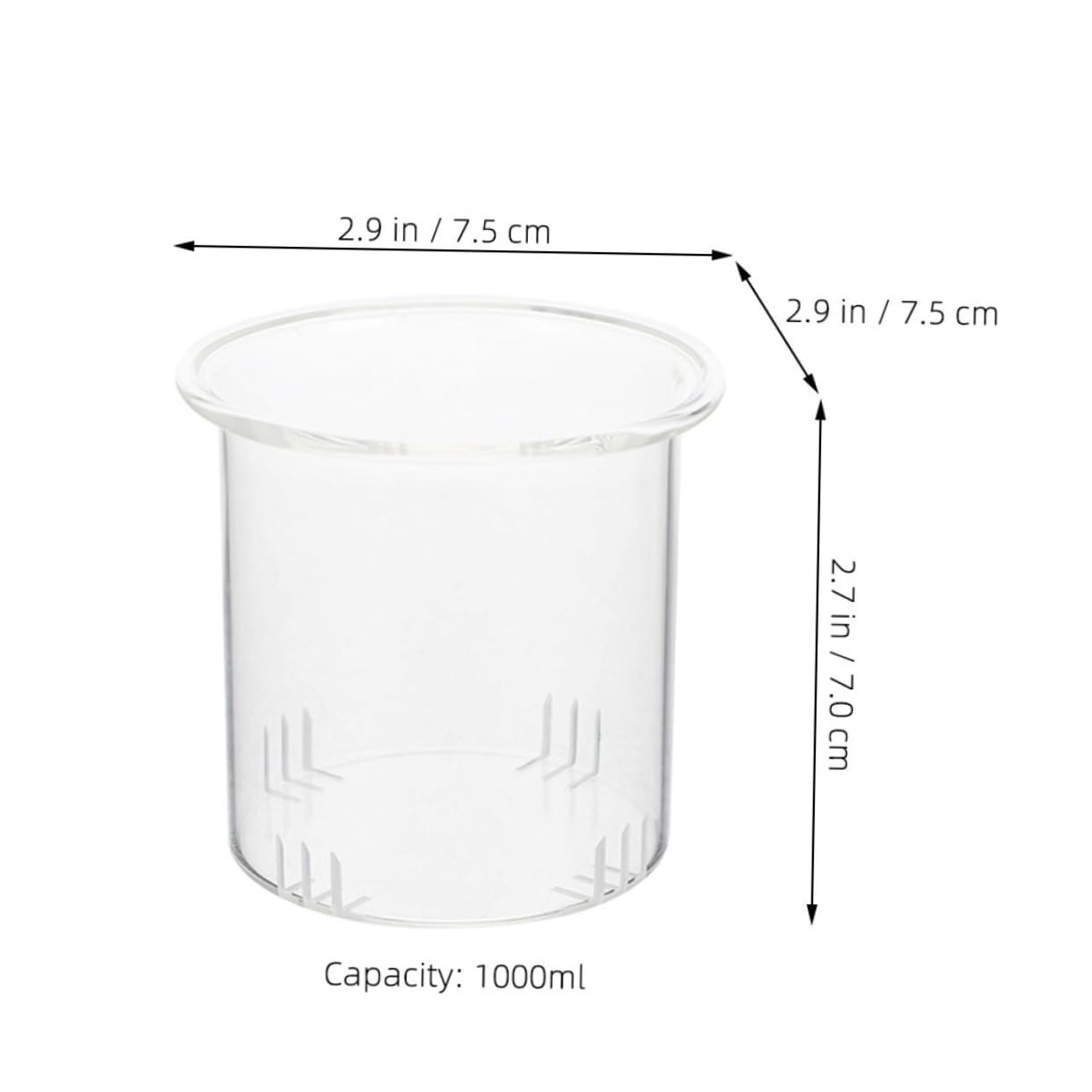 5 Piezas Filtro de de Vidrio Desmontable para Tetera de Filtro de Infusiones para Accesorio Práctico y de Limpiar