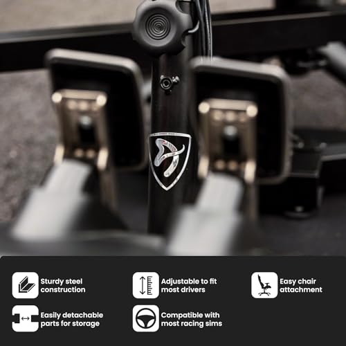 Arozzi Velocita Universal Racing Simulator Cockpit Compatible with Most Racing Sim Gear and Gaming Chairs Collapsible Telescopic and Portable - Black - Image 4