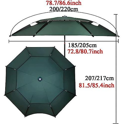 Paraguas de pesca de doble capa impermeable parasol de patio ajustable CLSDRZC 4