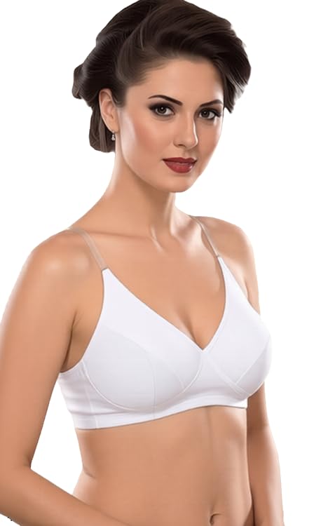Wire-Free White Bra for Summers-image-22