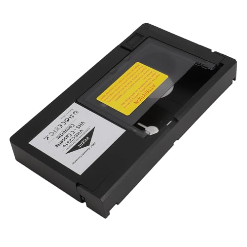 Adaptateur de Cassette VHS C, Adaptateur de Cassette pour Caméscopes Compatible avec Les Cassettes S VHS C, S VHS, Commande à Une Touche, Non Compatible avec 8 Mm/MiniDV/pour Hi8